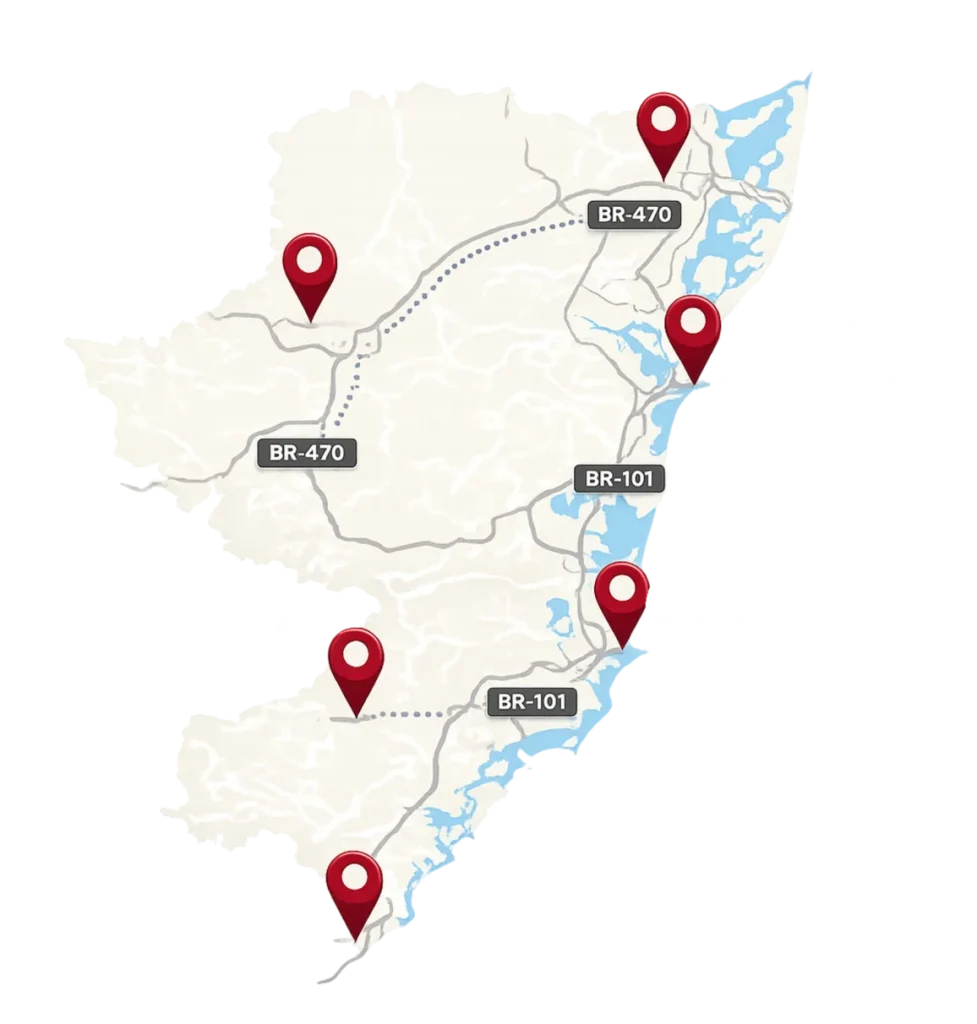Galpões logísticos na BR-470 com acesso estratégico a porto, aeroporto e polos industriais